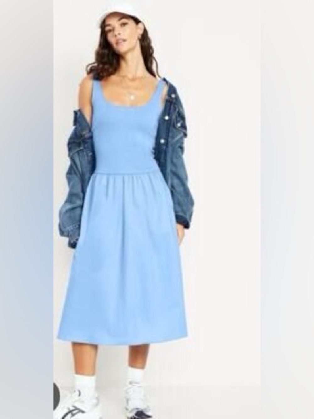 Old Navy Light Blue Sleeveless Midi Dress